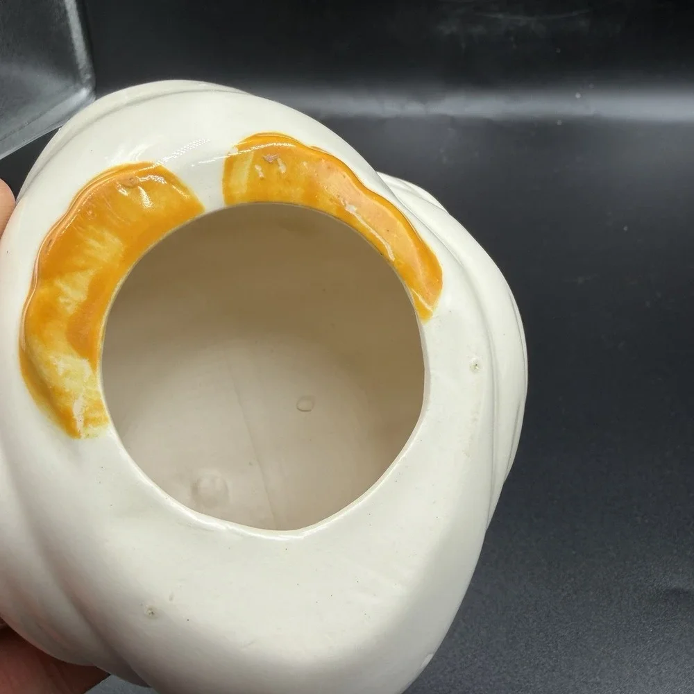Vintage MCM Ceramic Duck Goose Soap Dish Cottage Core White Yellow